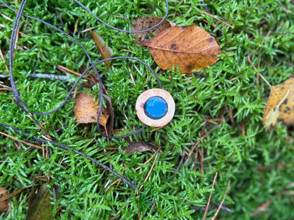 Baumperlenkette aus Eiche mit Labradorit